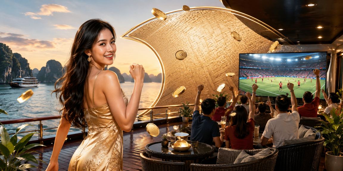 Người chơi tại vịnh Hạ Long theo dõi kết quả cá cược trực tuyến